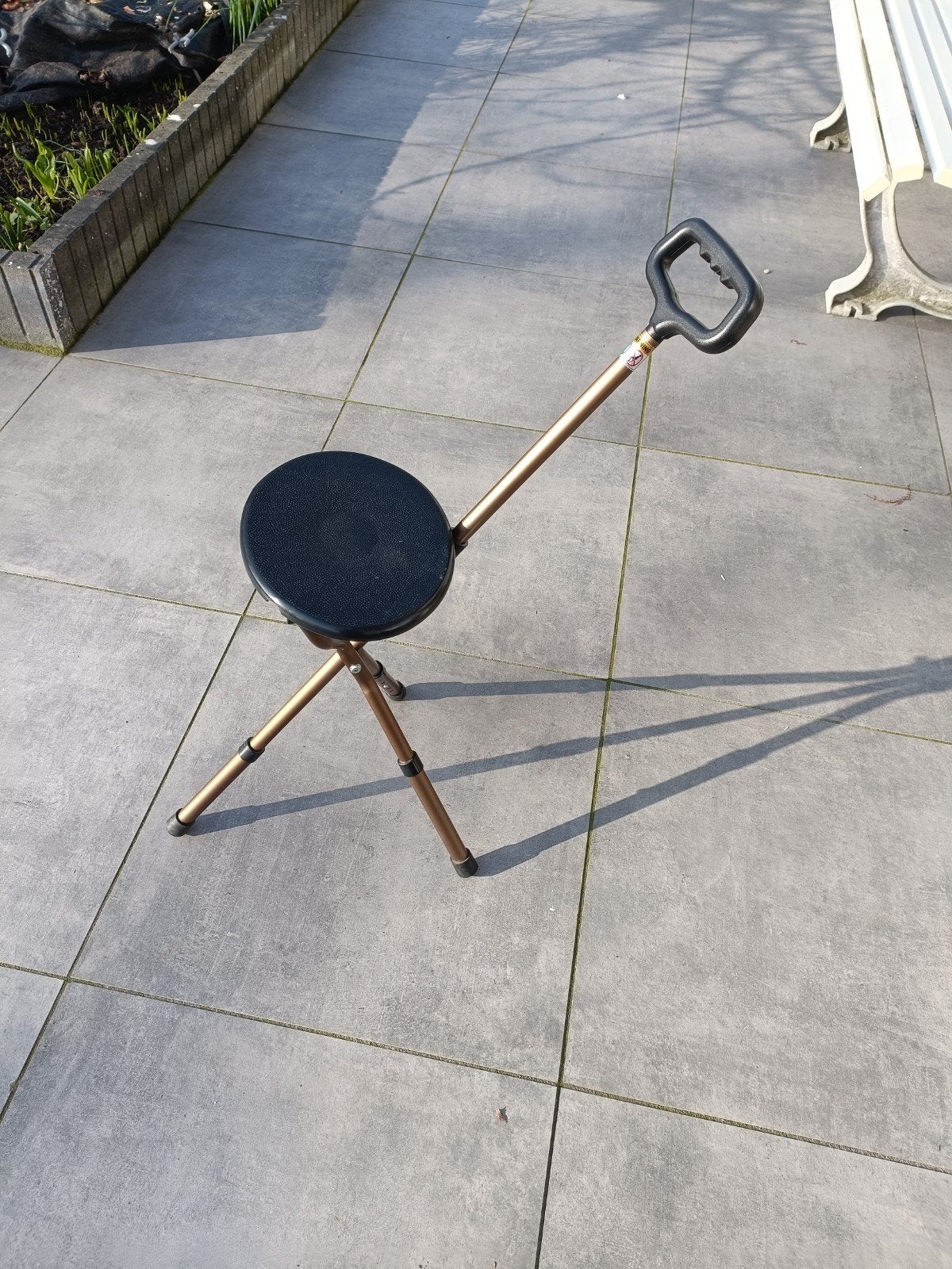 wandelstok met zitje, Ophalen of Verzenden, Hout