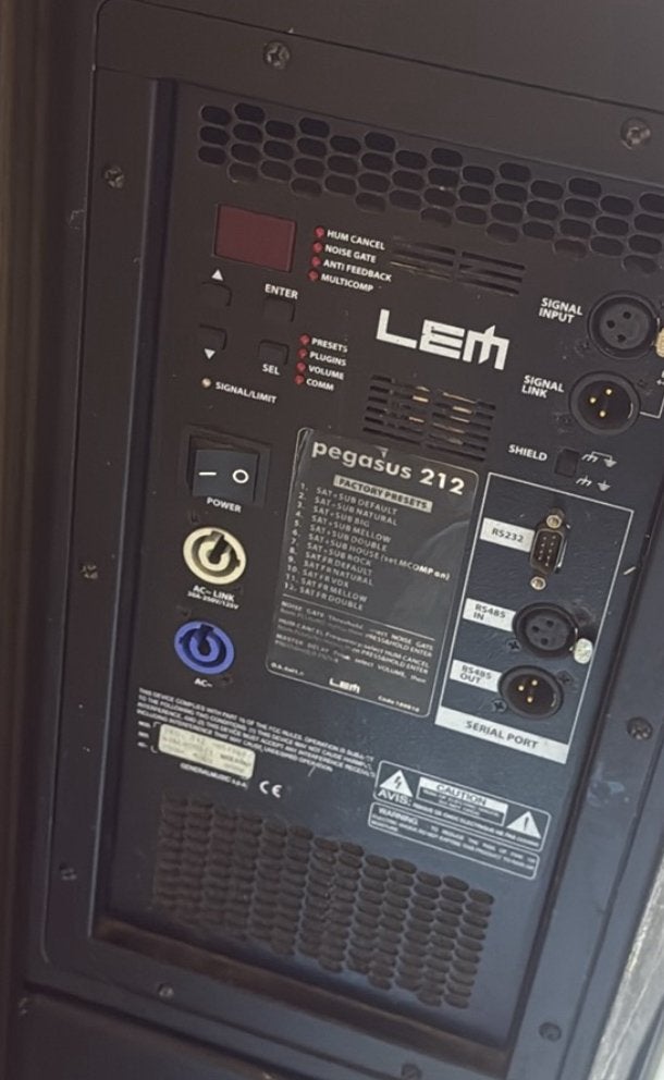 Lem poseidon lem pegasus versterker, 120 watt of meer, Ophalen, Overige merken, Gebruikt