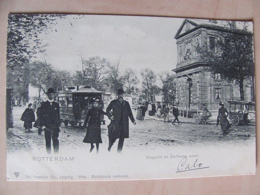 Rotterdam 1903 Slagveld gefotografeerd 'a la Breitner', Ophalen of Verzenden, Voor 1920, Gelopen, Zuid-Holland