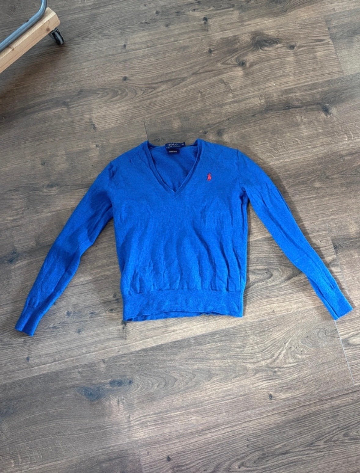 Ralph Lauren Merino Wol Trui XS - 2 Kleine Gaatjes, Ophalen of Verzenden, Gedragen, Maat 34 (XS) of kleiner, Blauw