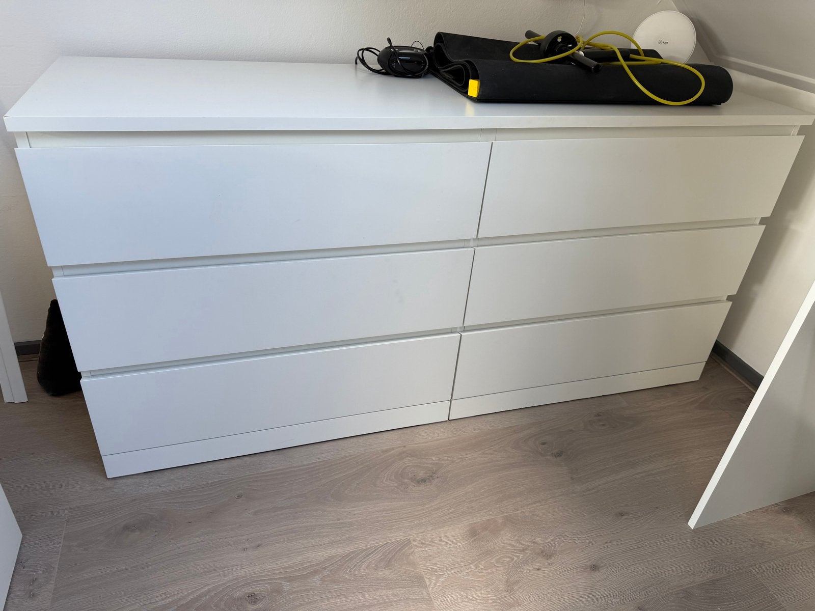 Witte ladekast met 6 laden - IKEA Malm, Huis en Inrichting, Kasten | Ladekasten, Ophalen, Gebruikt, 5 laden of meer, 150 tot 200 cm
