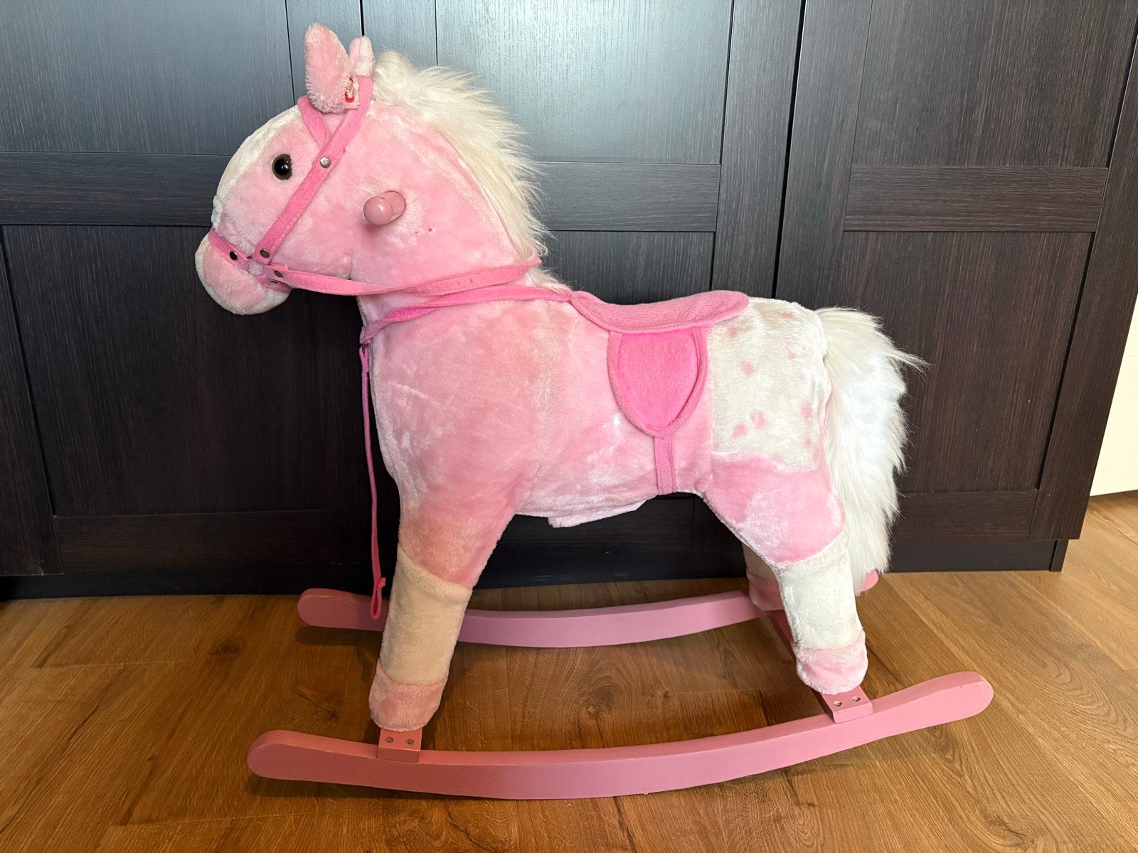 Roze hobbelpaard voor meisjes met geluid!, Ophalen, Gebruikt, Meisje