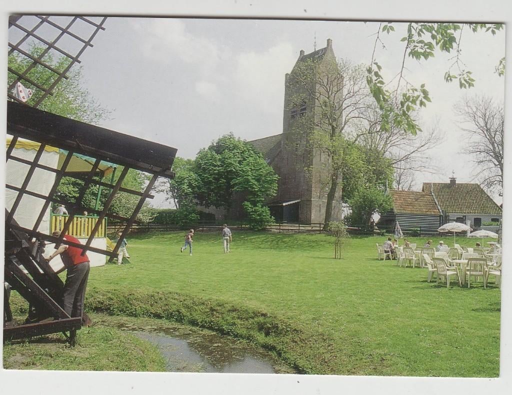 Allingawier NH Kerk en Tjasker Watermolen Ongelopen 2001, Verzenden, 1980 tot heden, Ongelopen, Friesland