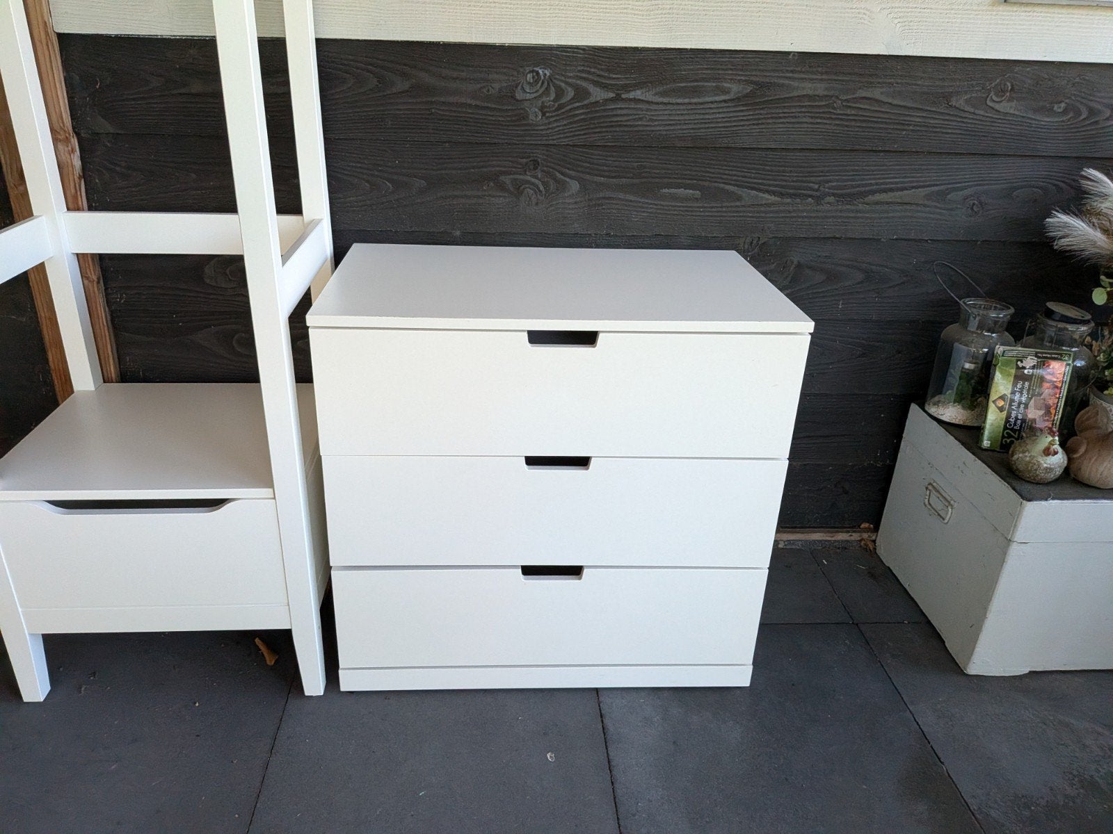 Ikea NORDLI Ladekast 3 lades, wit, 80x76 cm, Ophalen, Gebruikt, 50 tot 100 cm, 3 of 4 laden