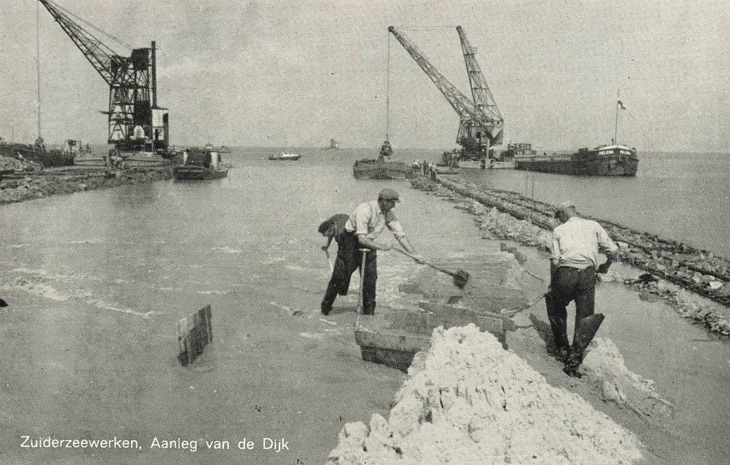Zuiderzeewerken, Aanleg van de Dijk, Ophalen of Verzenden, 1940 tot 1960, Ongelopen, Gelderland