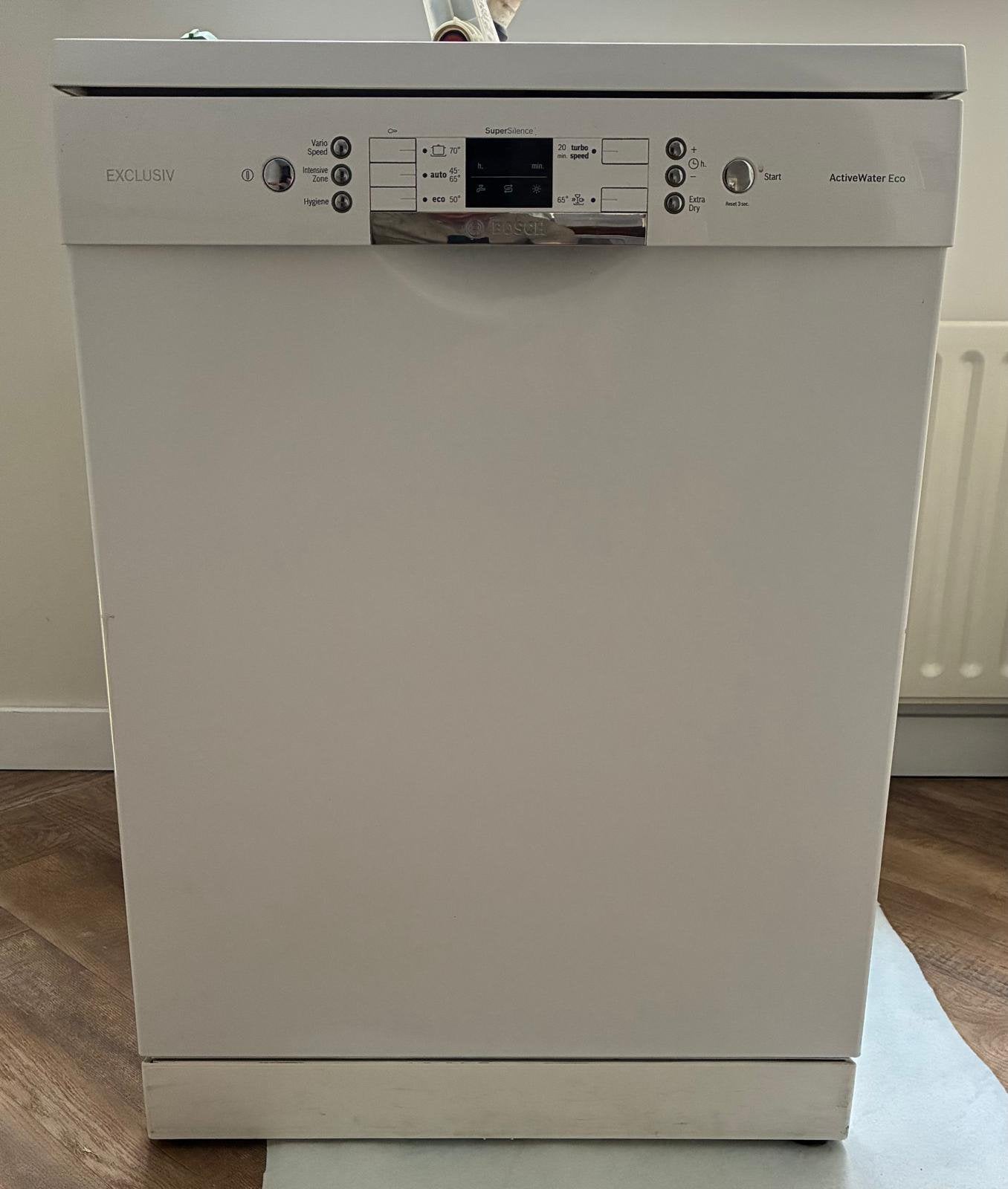 SuperSilence Bosch vaatwasser wit 60 cm, Ophalen, Gebruikt, 85 tot 90 cm, 45 tot 60 cm