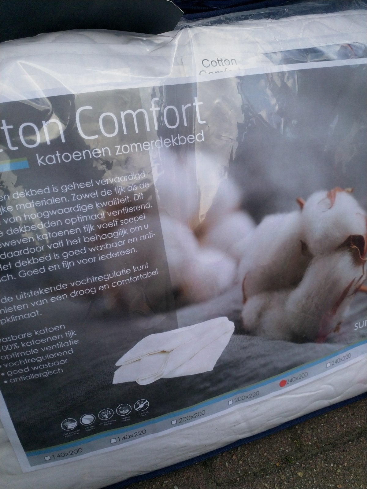 Nieuw Zomerdekbed 240x200 - Katoen Comfort, Wit, Ophalen of Verzenden, Overige maten, 200 cm