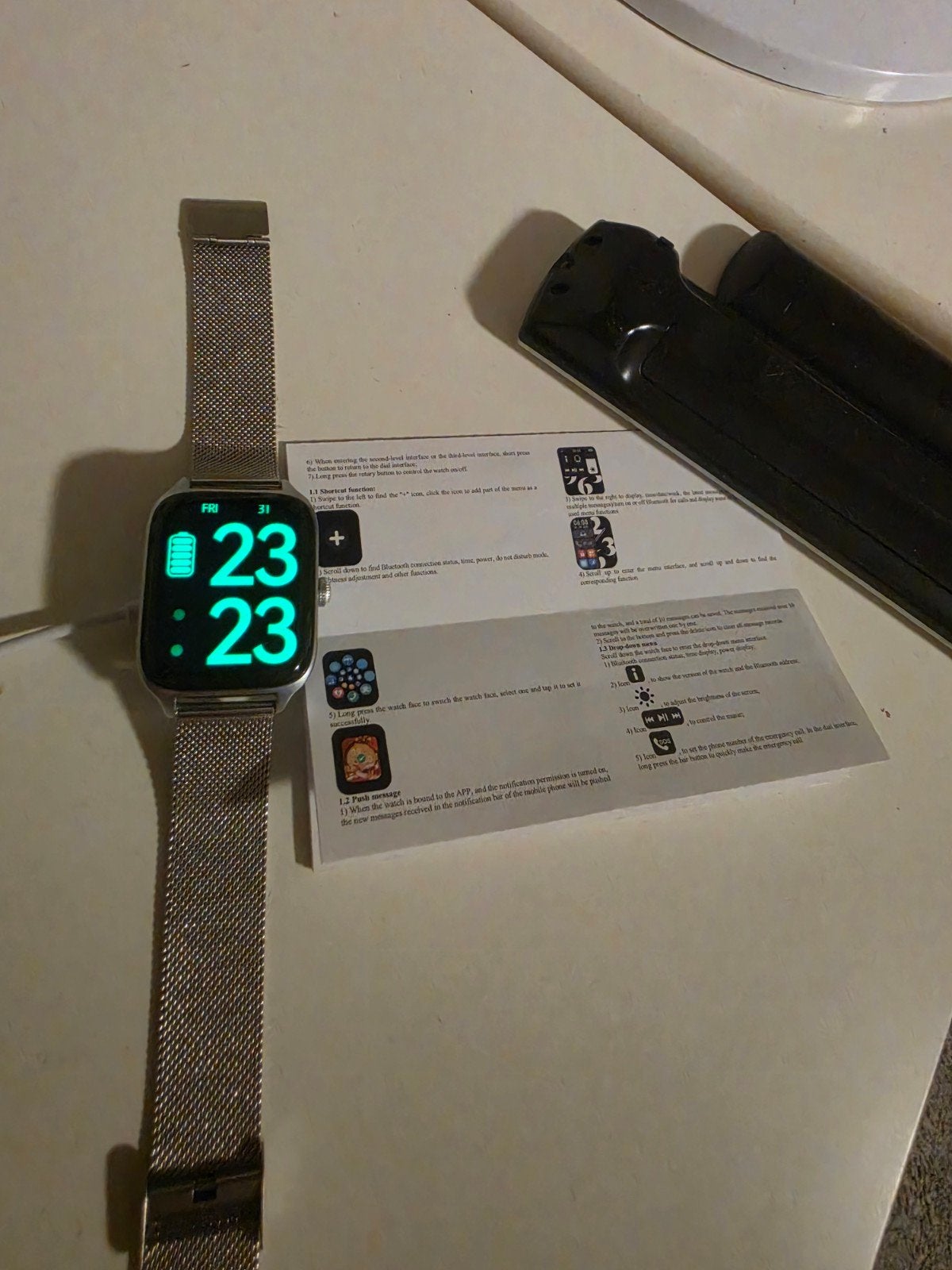 Smartwatch, Hartslag, Zwart, Nieuw, Ophalen of Verzenden