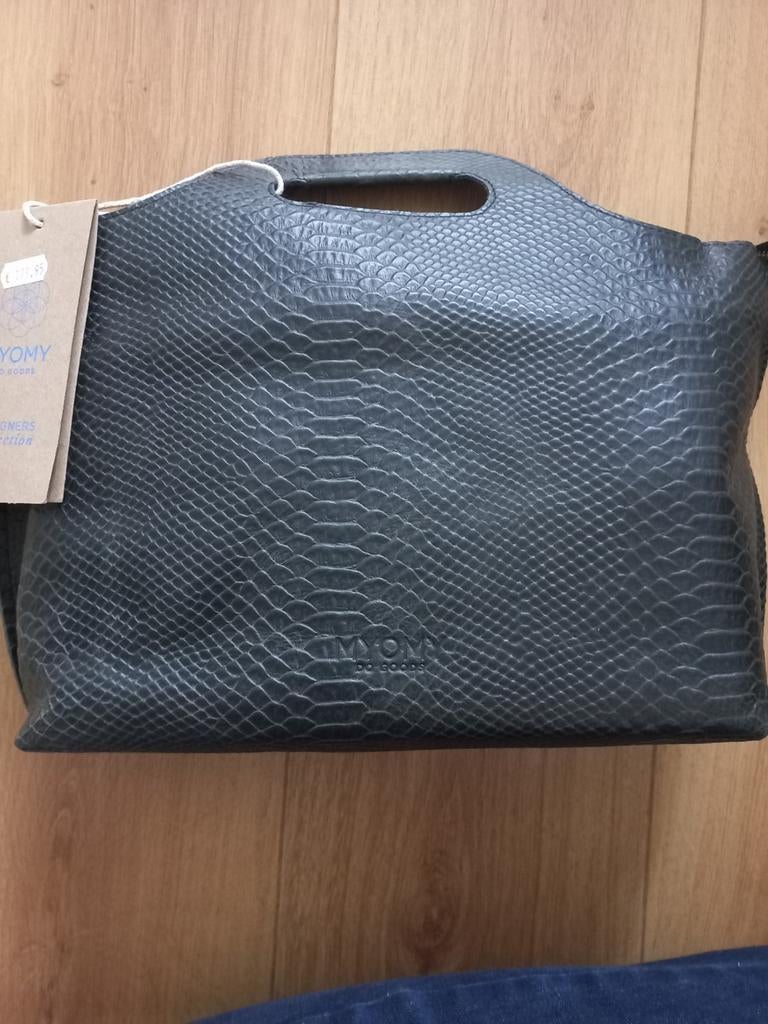 Myomy carry handbag anaconda zwart., Ophalen of Verzenden, Nieuw, Zwart, Handtas
