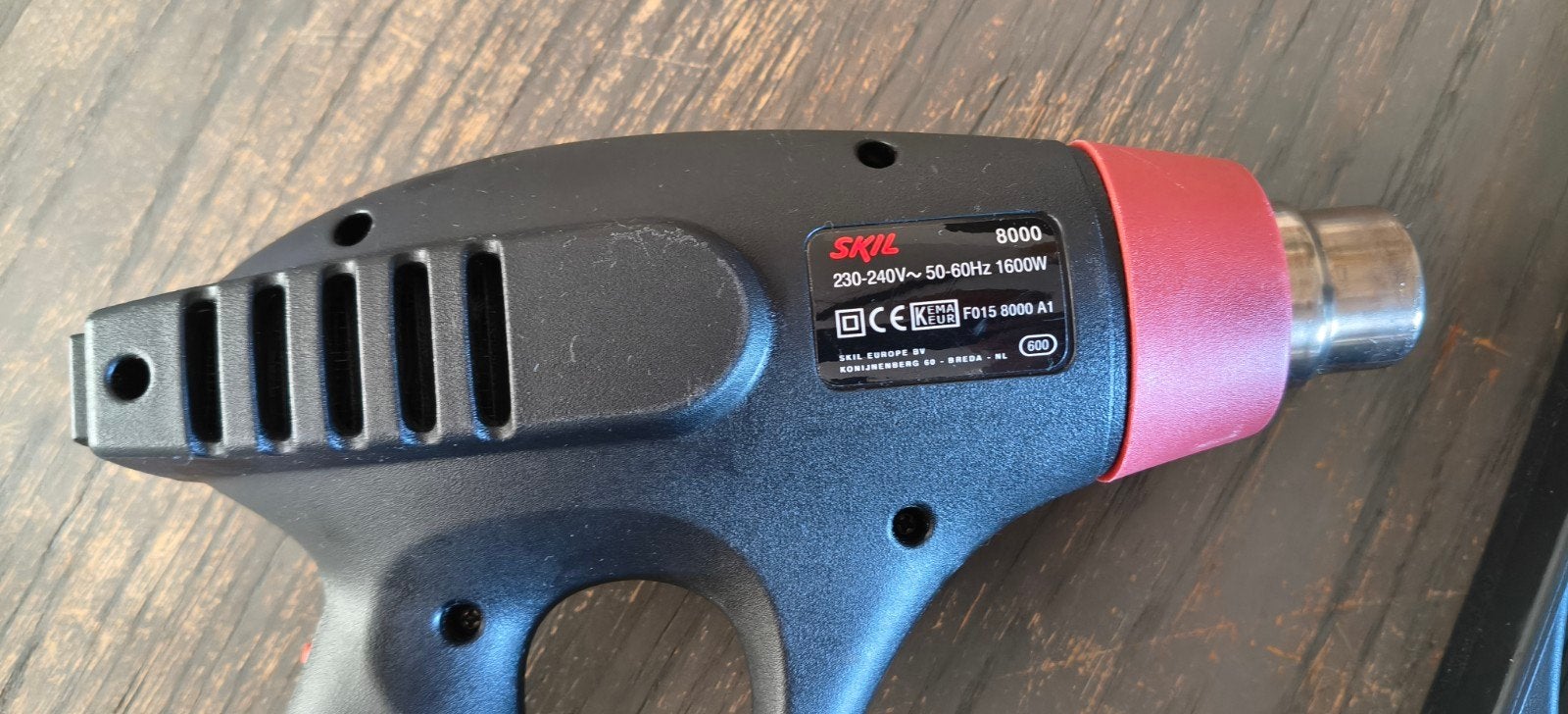 Skil 8000 heteluchtpistool 1600W met accessoires, Ophalen of Verzenden, Gebruikt
