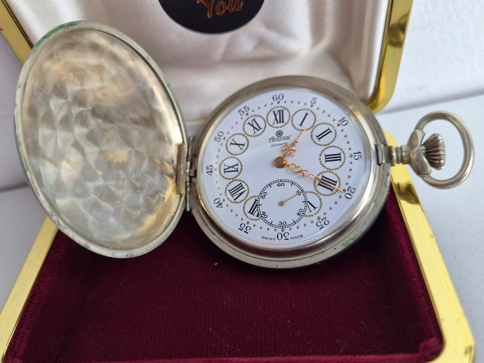 Twee Vintage Zakhorloges - Arsenal en Emkoza, Ophalen of Verzenden, Staal, Overige merken, 1960 of later