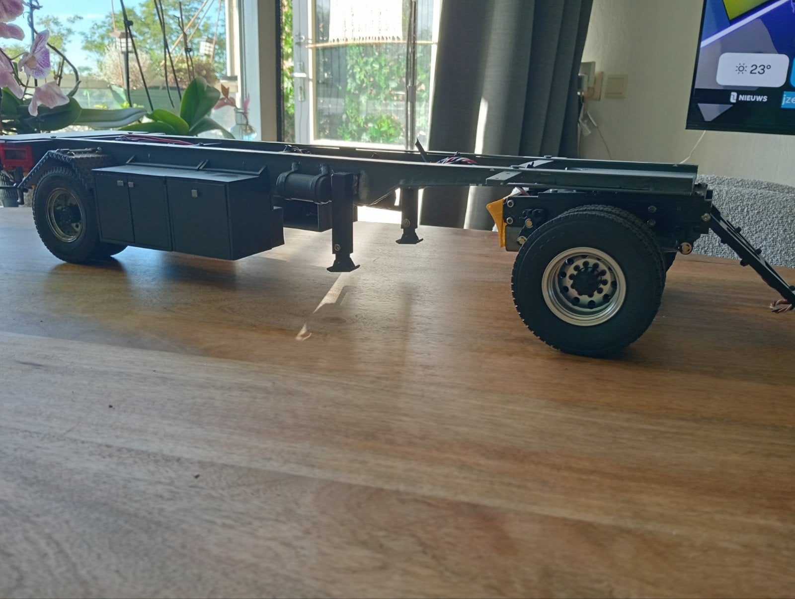 1:14 RC City Trailer Aanhanger met Verlichting, Ophalen, Gebruikt, Schaal 1:14, Onderdeel