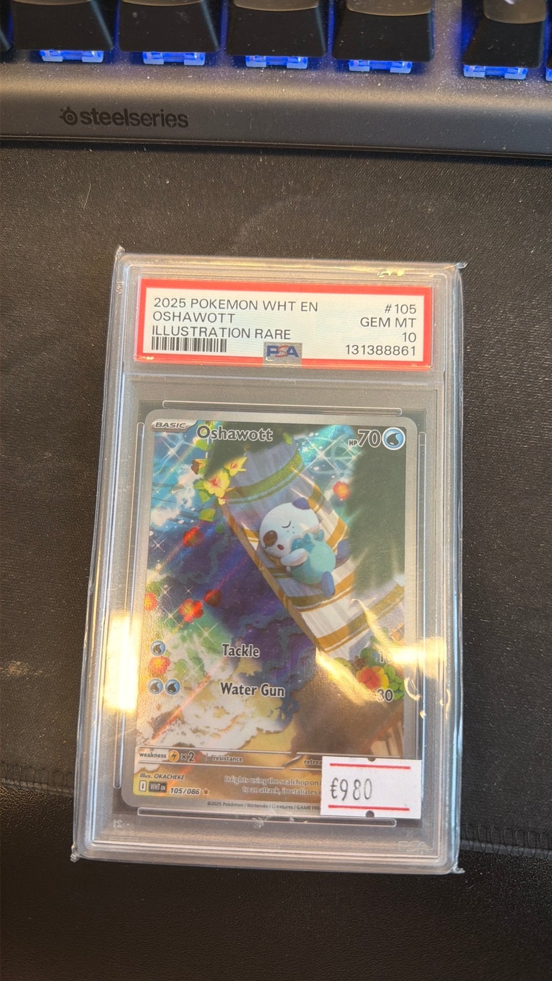 Oshawott #105 PSA 10, Ophalen of Verzenden, Zo goed als nieuw
