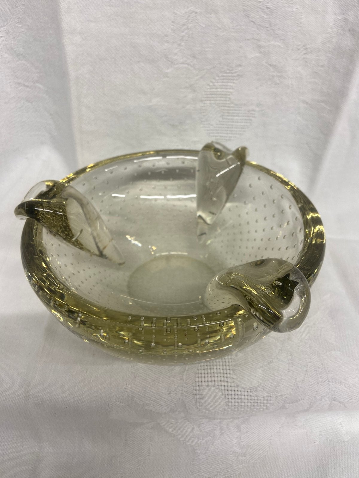 Mid- century Vintage Spijkerglas asbak, Ophalen of Verzenden