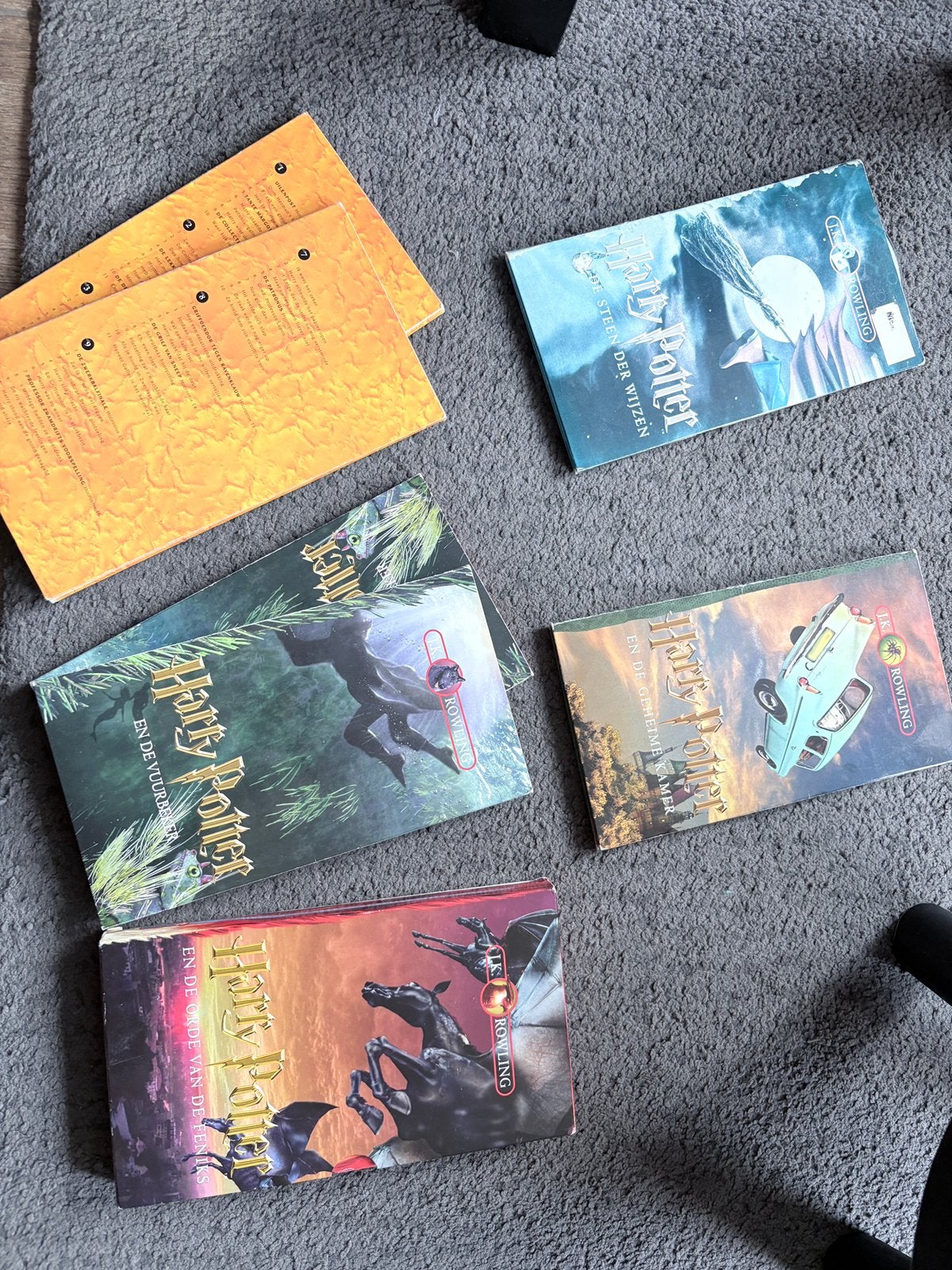 Harry potter luisterboeken 1 tm 5, Verzamelen, Ophalen of Verzenden, Zo goed als nieuw, Boek of Poster