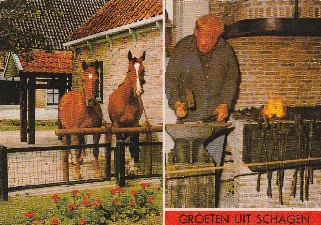 SCHAGEN Hoefsmederij Vreeburg, Verzenden, 1980 tot heden, Gelopen, Noord-Holland