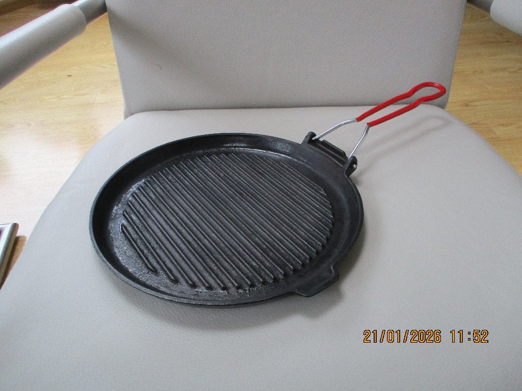 Frankrijk - gietijzer - grillplaat, Gebruikt, Overige typen, Ophalen of Verzenden, Overige stijlen