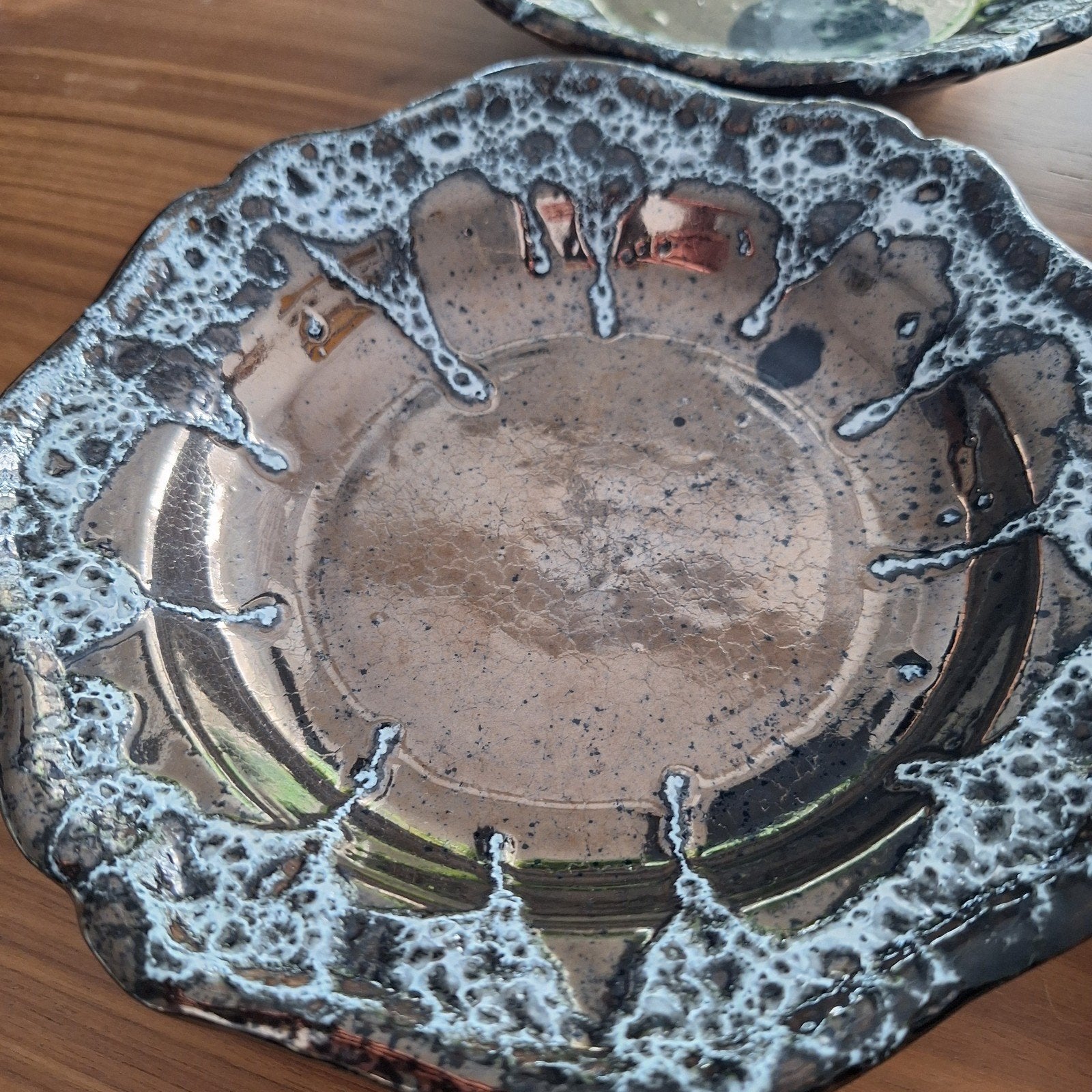 Fat Lava servies 4 borden vintage, Ophalen of Verzenden, Zo goed als nieuw, Bord(en), Overige stijlen