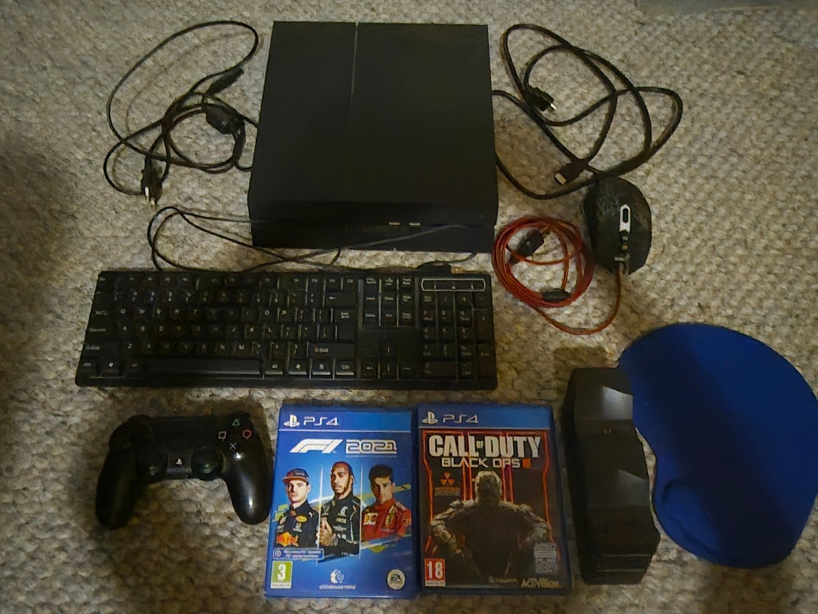 PlayStation 4 met accessoires en games, Ophalen, Met 1 controller, Original, 500 GB
