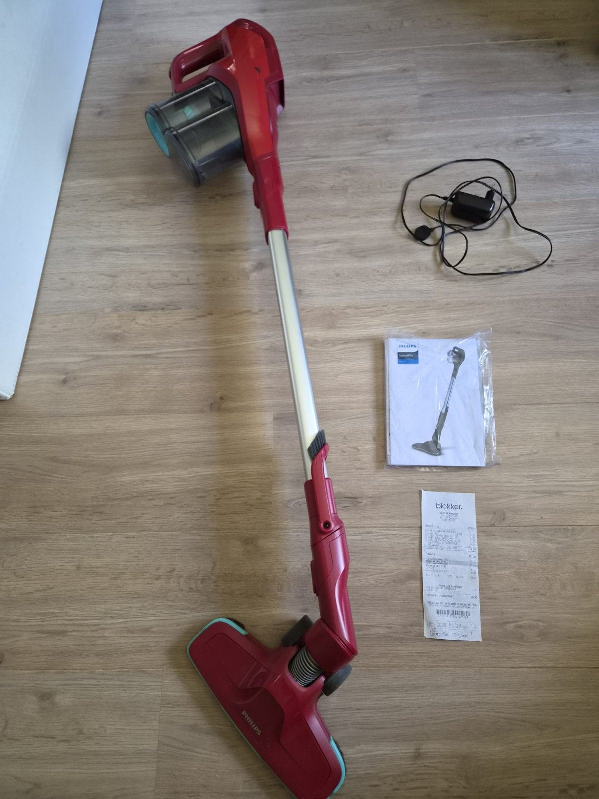 Philips steel stofzuiger compleet zgan, Philips, Ophalen of Verzenden, Zo goed als nieuw, Draadloos
