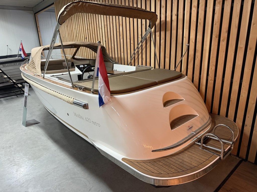 MAXIMA 620 RETRO DELUXE '60PK SUZUKI' BOEGSCH KOELKST BIMINI, Watersport en Boten, Tender, Rondzit, 0 cm, 2 m