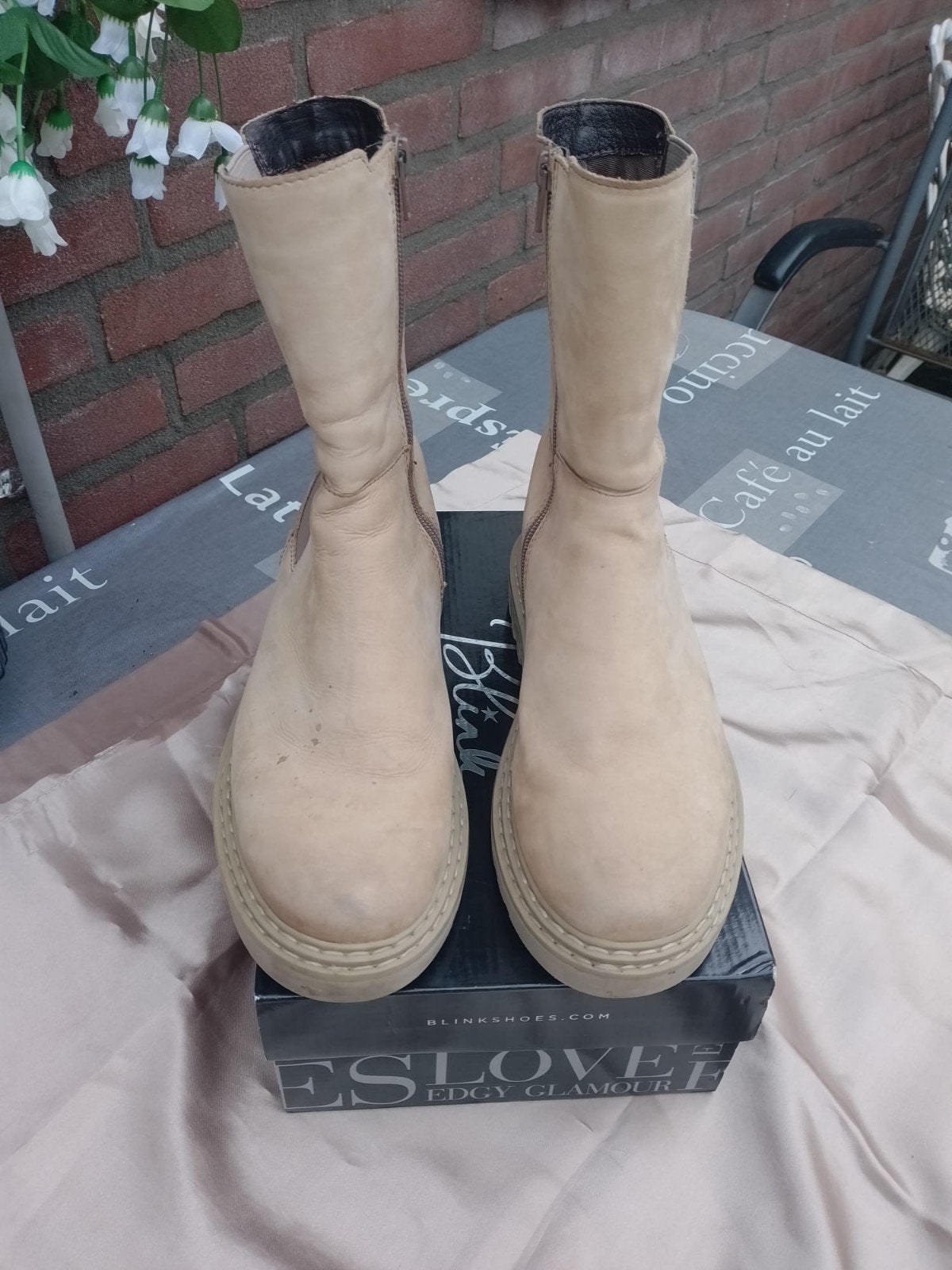 Stoere laarzen van Poelman, 38 echt leer, Poelman, Beige, Lage of Enkellaarzen, Ophalen of Verzenden