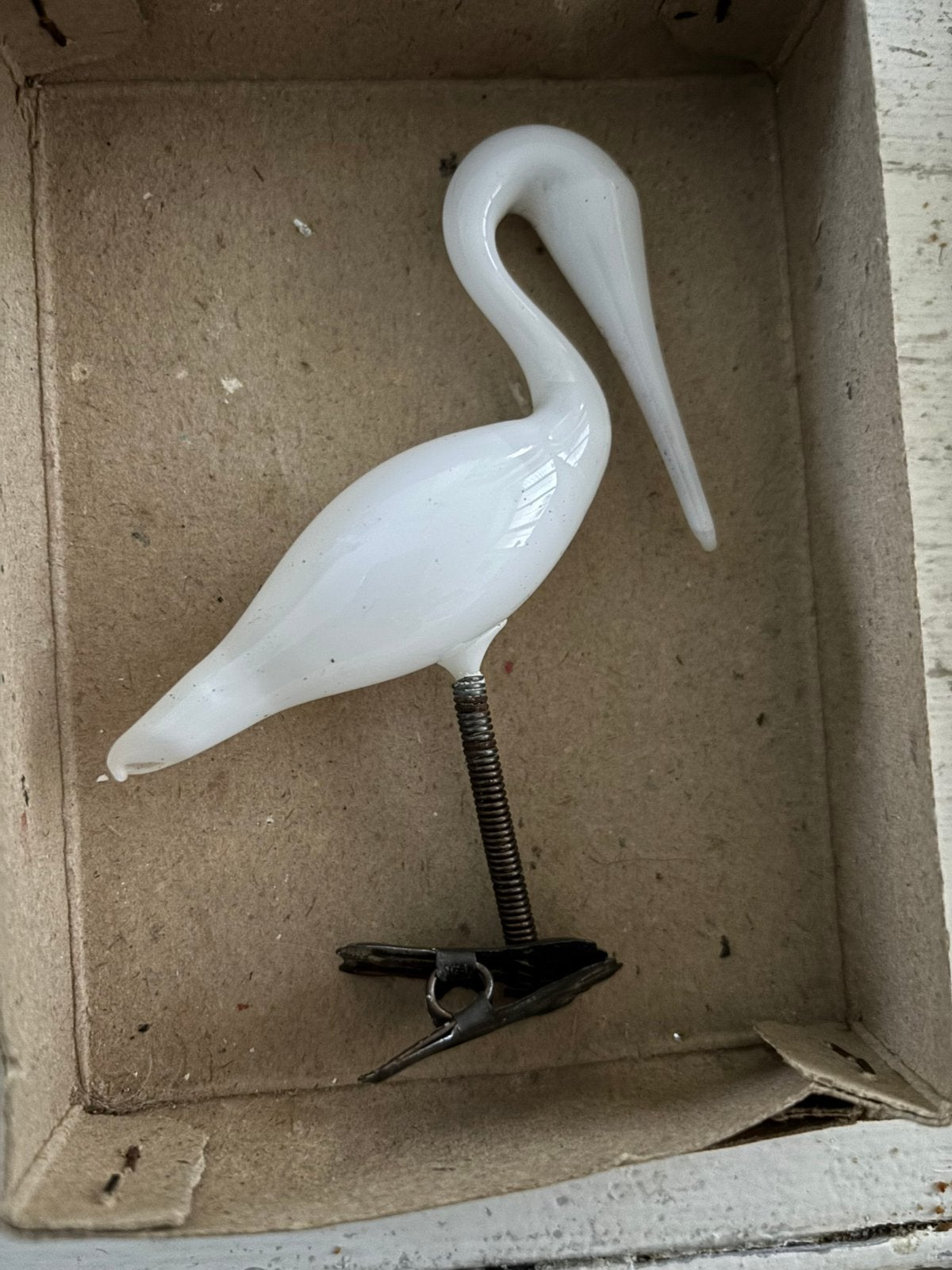 Oude kerstbal vogel, Diversen, Kerst, Ophalen of Verzenden, Gebruikt