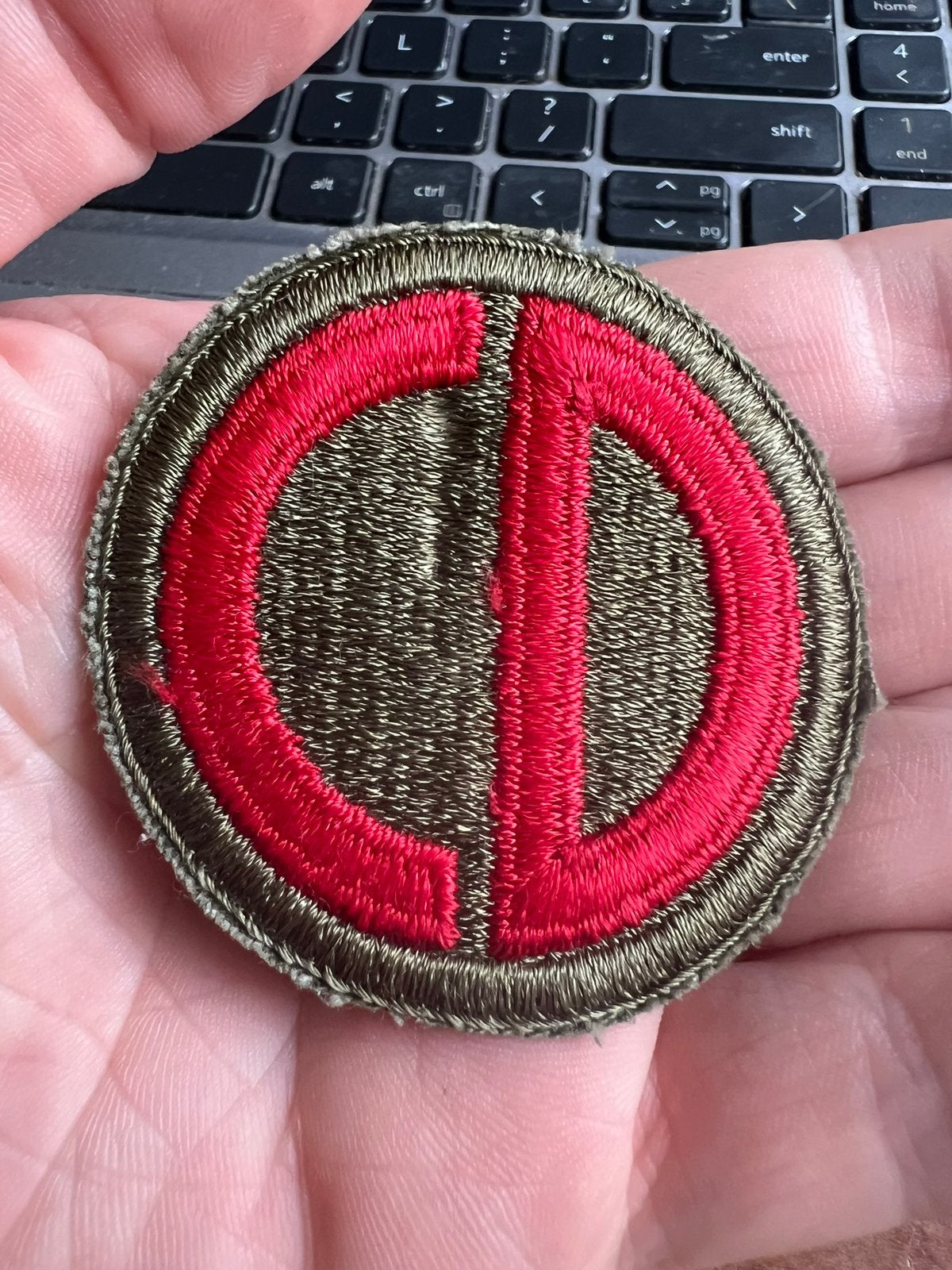 WO2 Amerikaans 85th Infantry Division Patch embleem, Amerika, Verzenden, Embleem of Badge