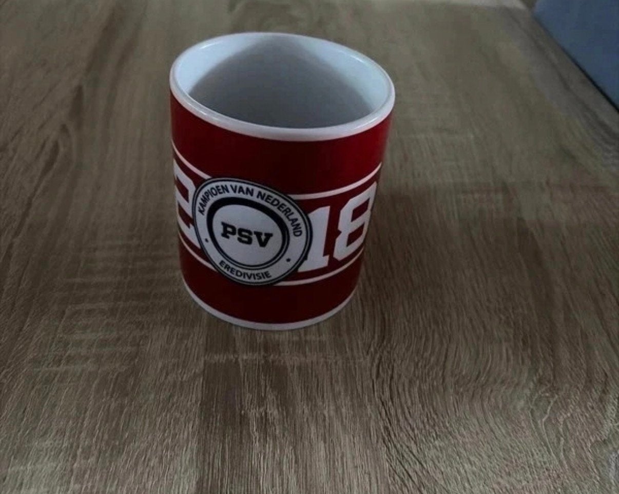PSV Fanartikelen: Mok, Blik en Lunchbox, Verzamelen, Ophalen of Verzenden, Gebruikt, PSV, Overige typen