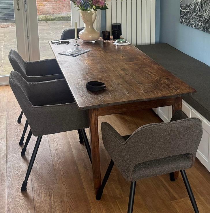 Authentieke houten eettafel | 210 x 90 cm, Huis en Inrichting, Tafels | Eettafels, Ophalen, Gebruikt, 200 cm of meer, 50 tot 100 cm