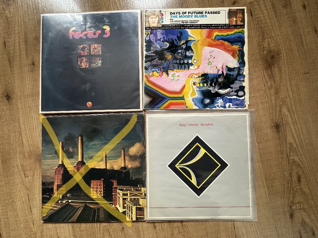 4x prog symfo LP Marillion, Focus, King Crimson, Moody Blues, Cd's en Dvd's, Vinyl | Rock, Ophalen of Verzenden, Gebruikt, 12 inch