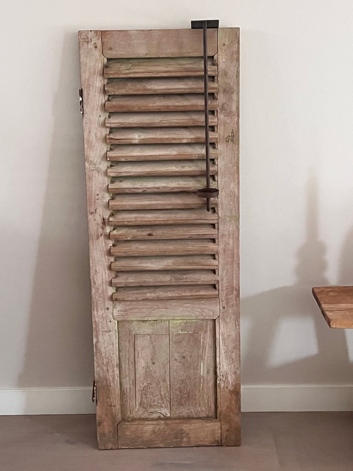 Vintage houten luik - Decoratief item, Ophalen of Verzenden