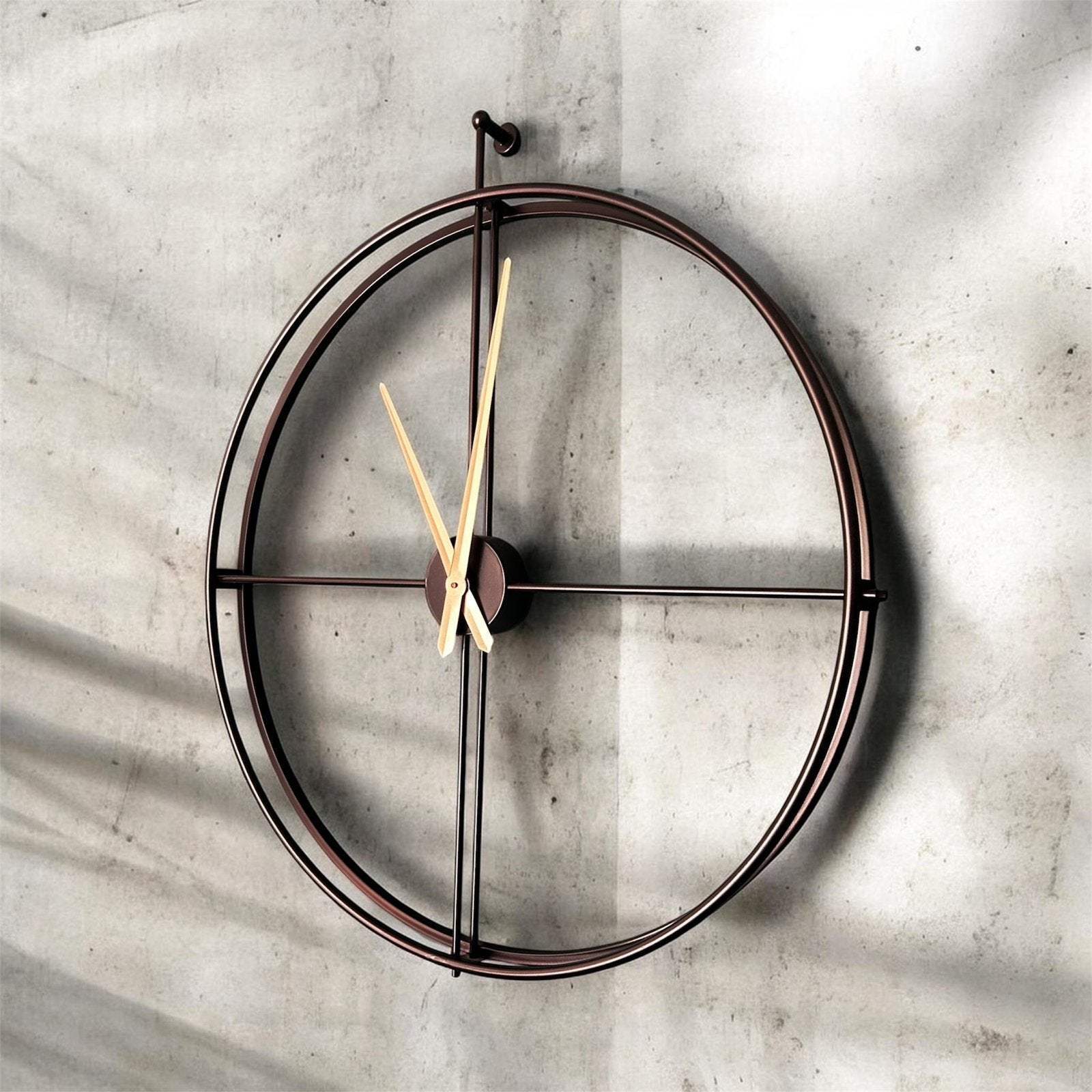 Grote zwarte Metalen Wandklok – Ø 80 cm, Huis en Inrichting, Woonaccessoires | Klokken, Ophalen, Zo goed als nieuw, Analoog, Wandklok