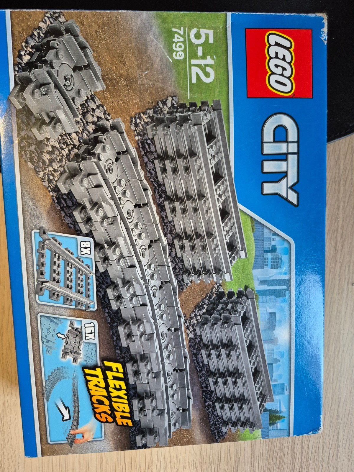 Lego City Rails Uitbreiding: 8 Recht, 16 Flexibel (7499), Ophalen of Verzenden, Gebruikt, Lego