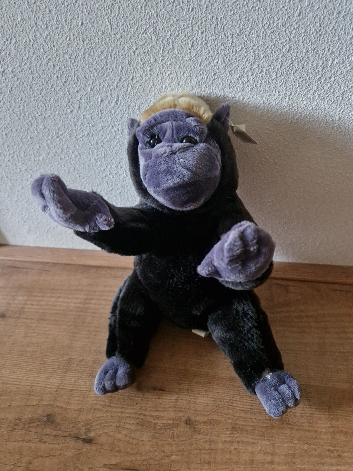 Schattige Gorilla Knuffel - Zwart/Paars, Kinderen en Baby's, Overige typen, Zwart, Ophalen of Verzenden, Zo goed als nieuw