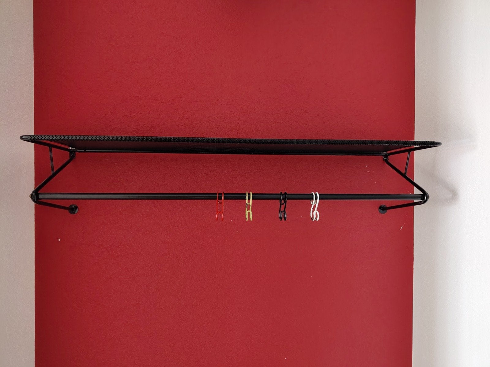 Vintage kapstok 99 cm breed, Ophalen, Metaal, Wandkapstok, Minder dan 100 cm