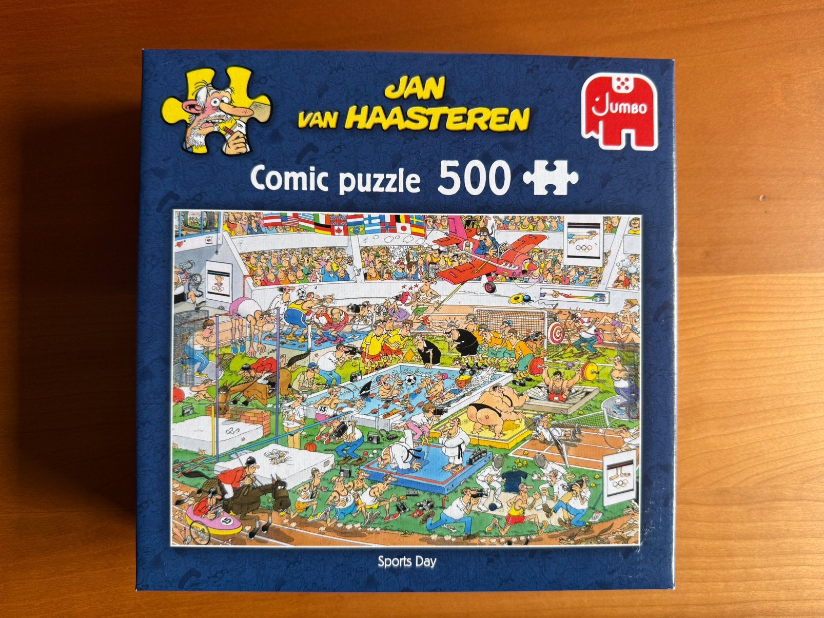 Jan van Haasteren - Sports Day 500 stukjes compleet, Ophalen of Verzenden, 500 t/m 1500 stukjes, Zo goed als nieuw, Legpuzzel