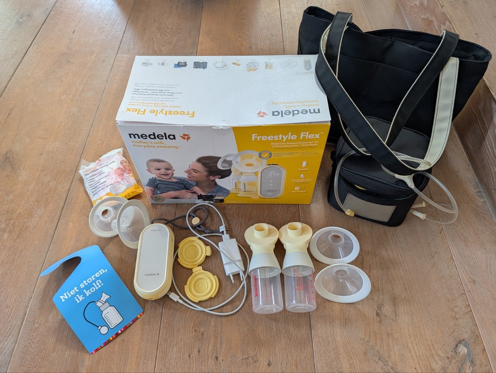 medela freestyle ( dubbele elektrische) kolf, Ophalen of Verzenden, Borstkolf