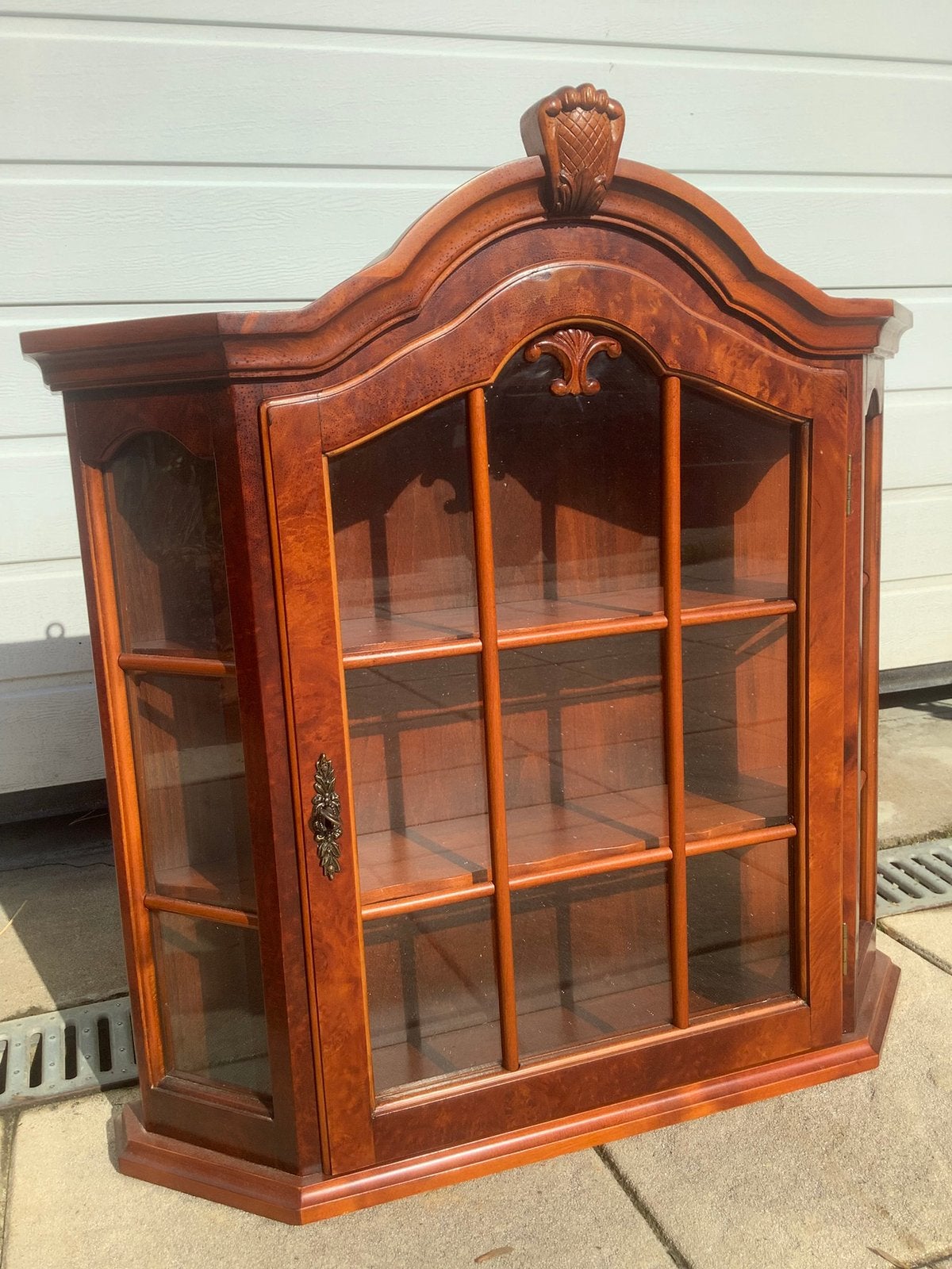 Houten vitrinekast hangkast, Ophalen, Gebruikt, 50 tot 100 cm, Minder dan 100 cm
