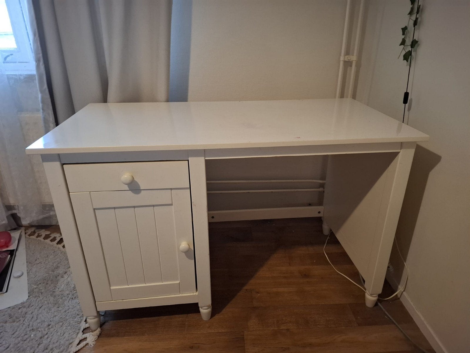 Bureau wit, Ophalen, Gebruikt, 120 cm, Hout