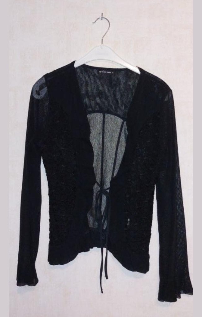 Zwart Silver Creek vestje met kant en strikdetails, Silver Creek, Zwart, Ophalen of Verzenden, Maat 36 (S)