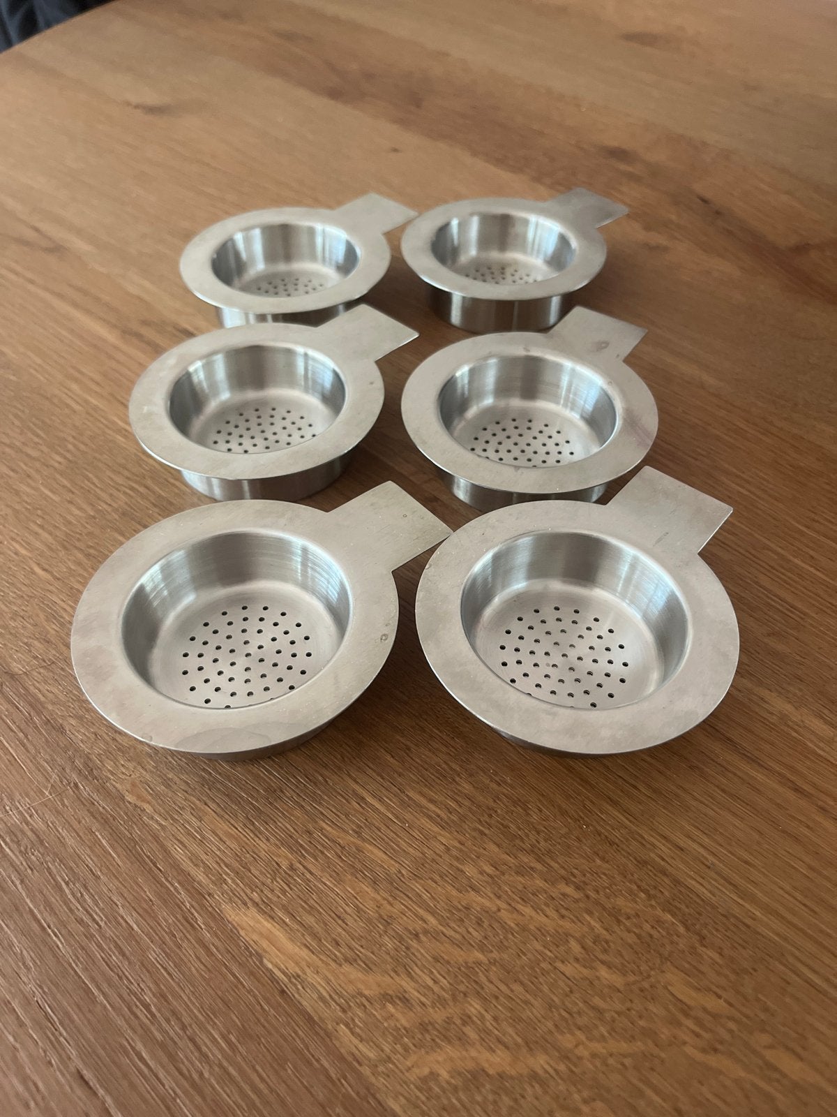 Zack Theezakjeshouders - Set van 6 RVS, Ophalen, Overige typen, Zilver, Zo goed als nieuw
