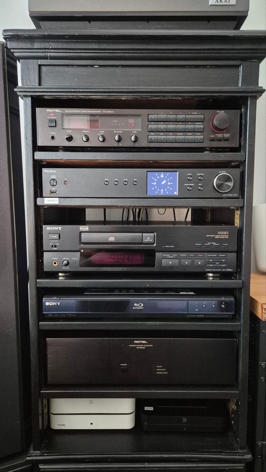 Audio kastje (aangepast), Ophalen, Gebruikt