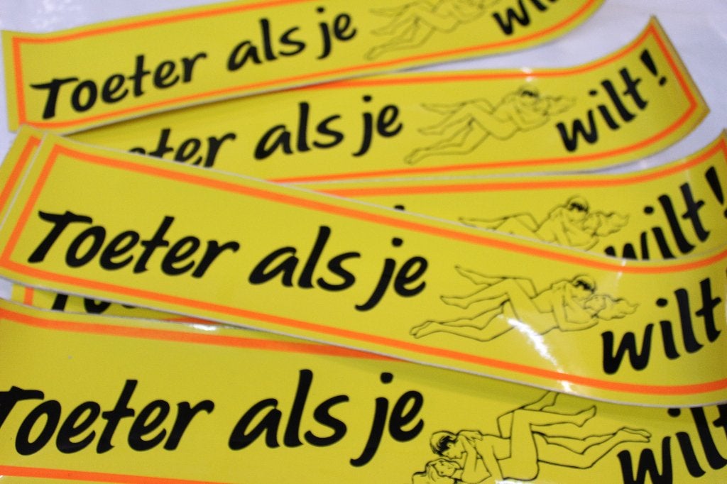 20  Vrachtwagen Stickers - "Toeter als je sex wilt!", Ophalen of Verzenden, Nieuw, Auto of Motor