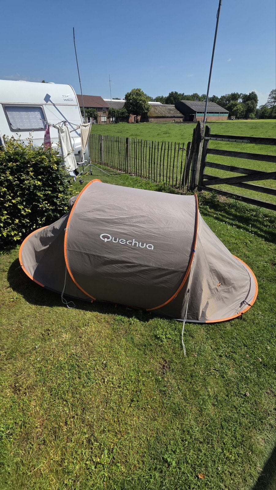 Pop up tent Quechua, Caravans en Kamperen, Tenten, Ophalen, Gebruikt, Tot en met 2