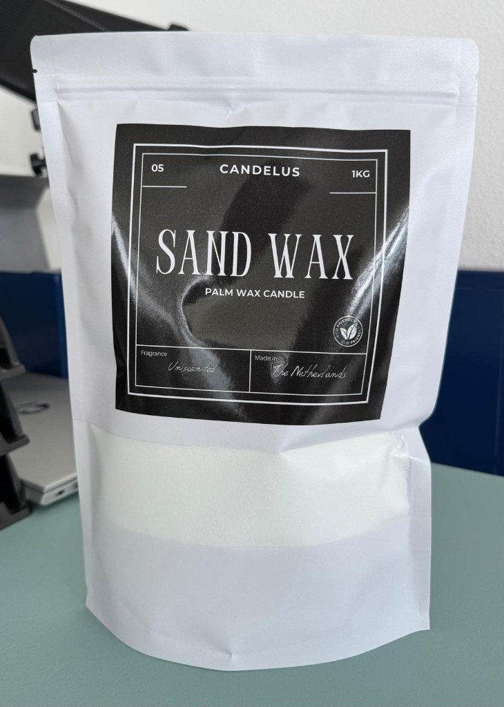 Sand Wax - Wit - 1KG - inclusief lonten, Overige materialen, Wit, Nieuw, Ophalen of Verzenden