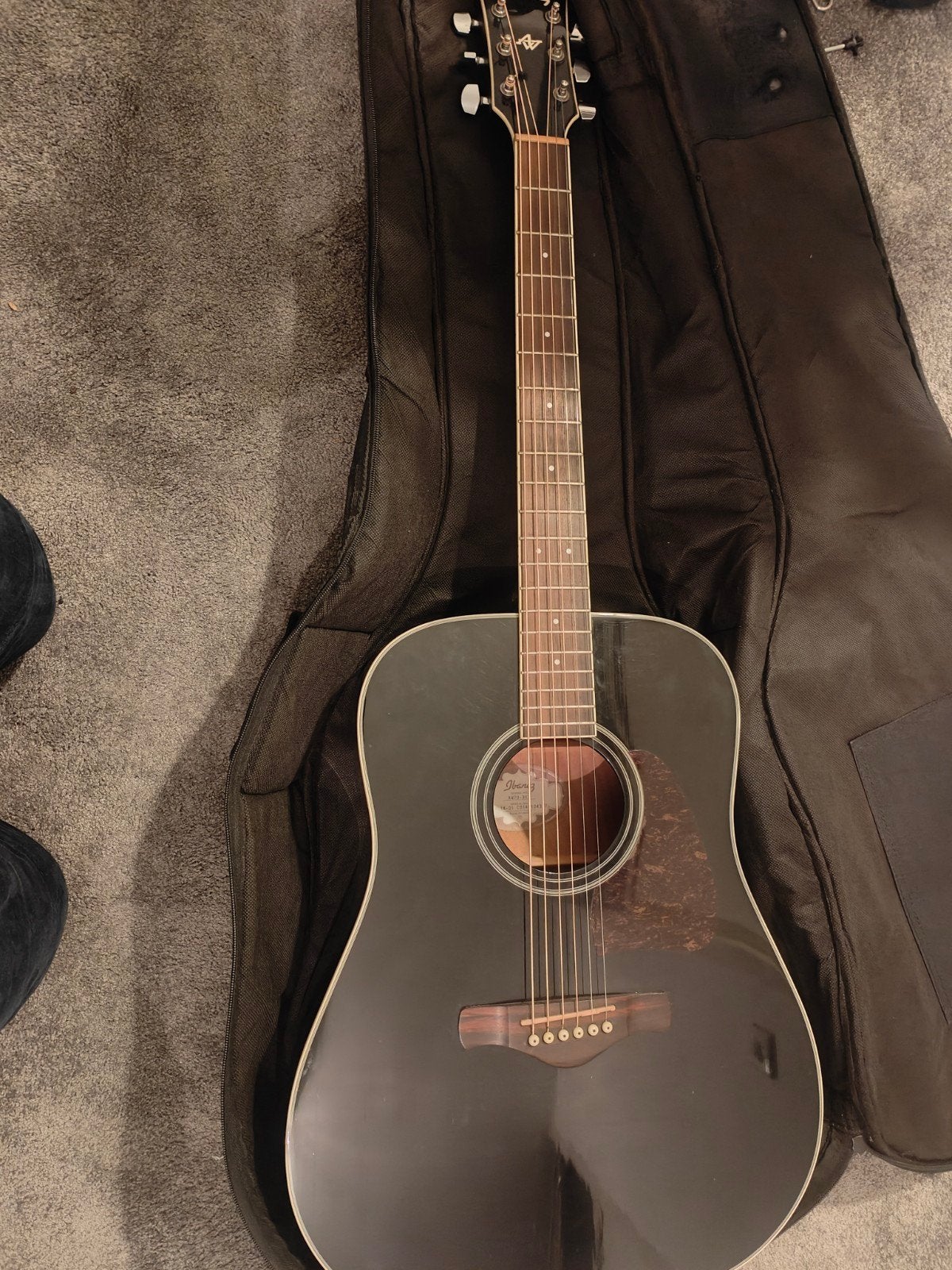 Ibanez akoestische zwarte western gitaar, Muziek en Instrumenten, Ophalen, Gebruikt, Western- of Steelstringgitaar