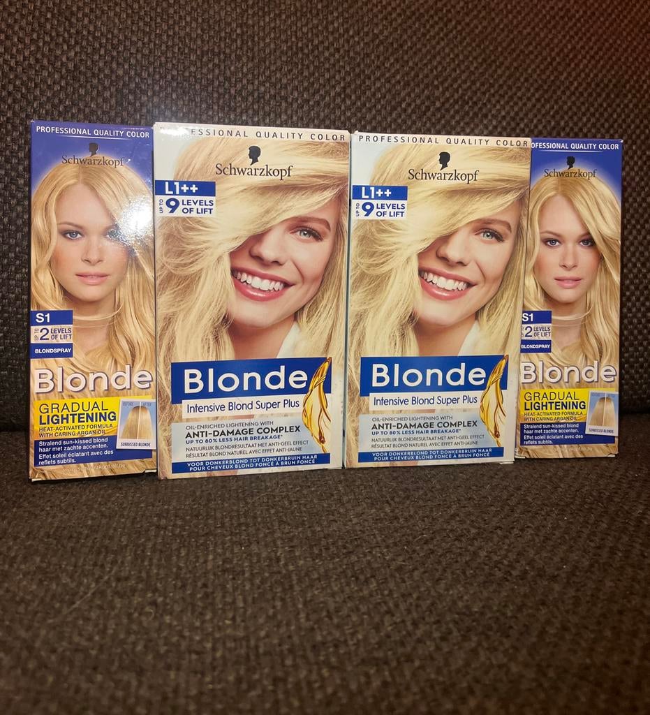 Schwarzkopf Blonde Haarverf & Oplichtspray - 2x Intensief Bl, Ophalen of Verzenden, Nieuw, Overige typen