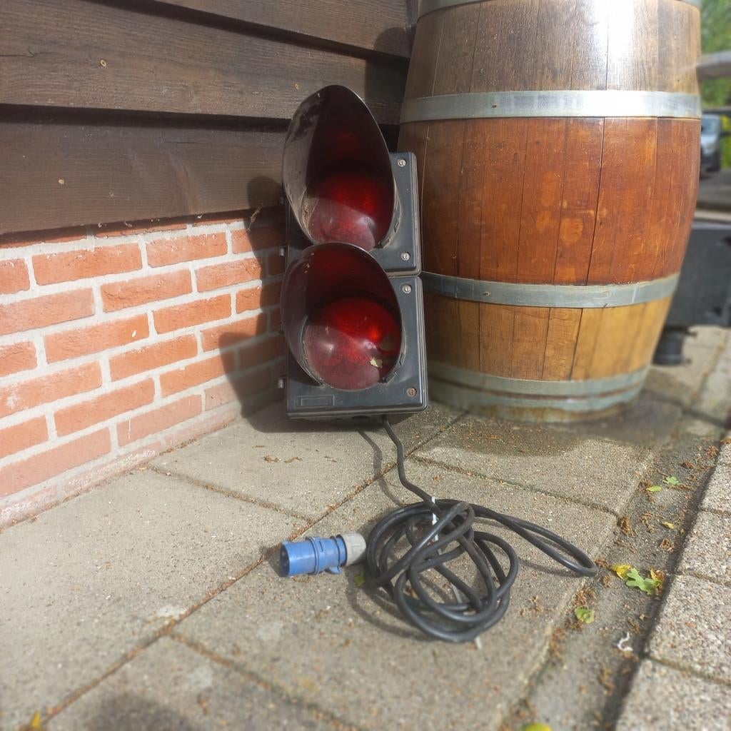 Mooi vintage stoplicht ter decoratie man cave/ keet., Ophalen, Gebruikt