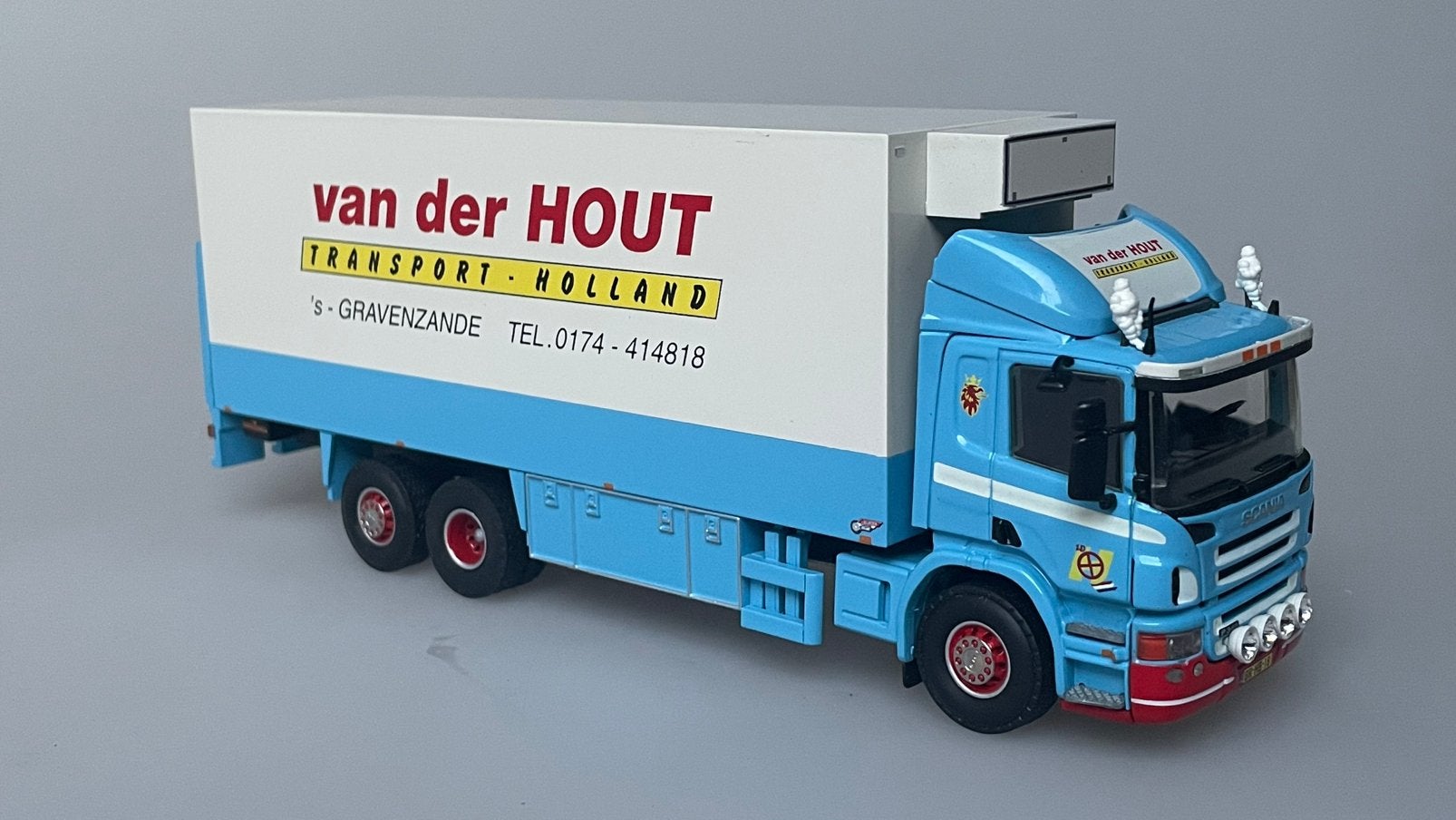 Tekno Scania P bakwagen v/d Hout, Ophalen of Verzenden, Zo goed als nieuw, Bus of Vrachtwagen, Tekno